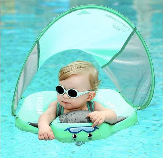 🛟 Bouée bébé increvable à ombrelle anti-UV : la tendance sécurité & confort de l’été