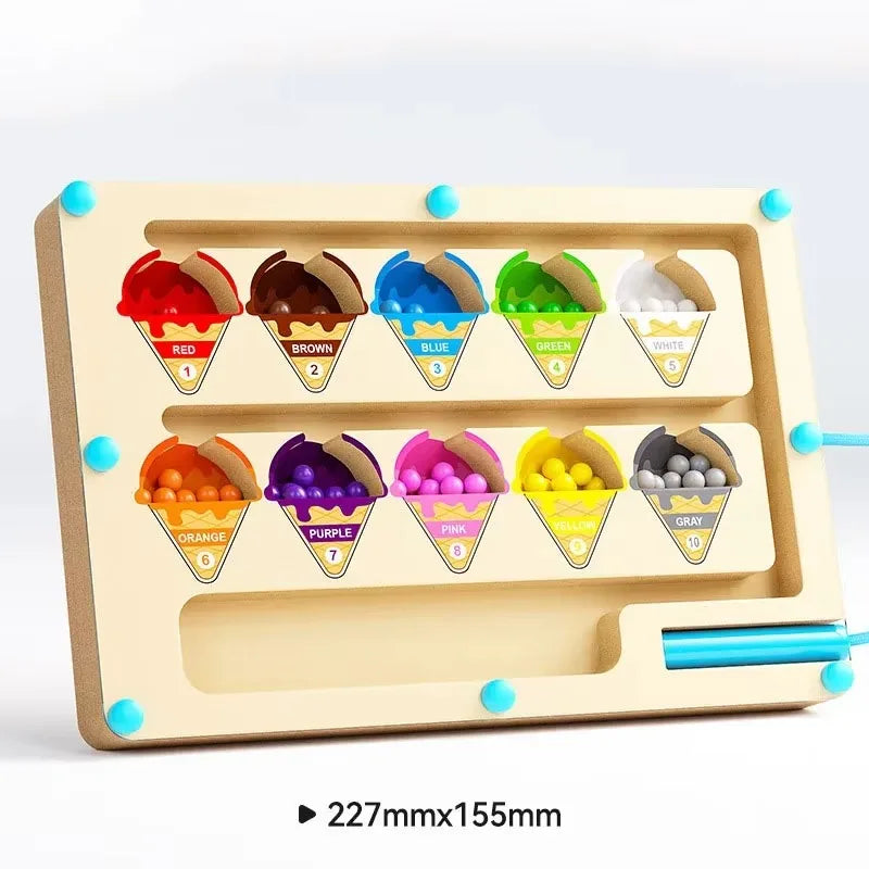 JEU LABYRINTHE MAGNETIQUE SENSORIEL MONTESSORI