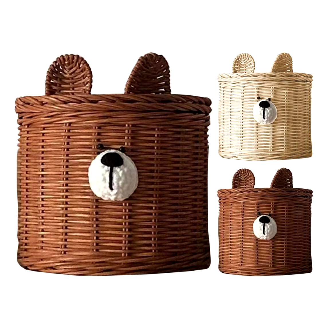 DISTRIBUTEUR MOUCHOIRS ANIMAUX ROTIN OU PELUCHE