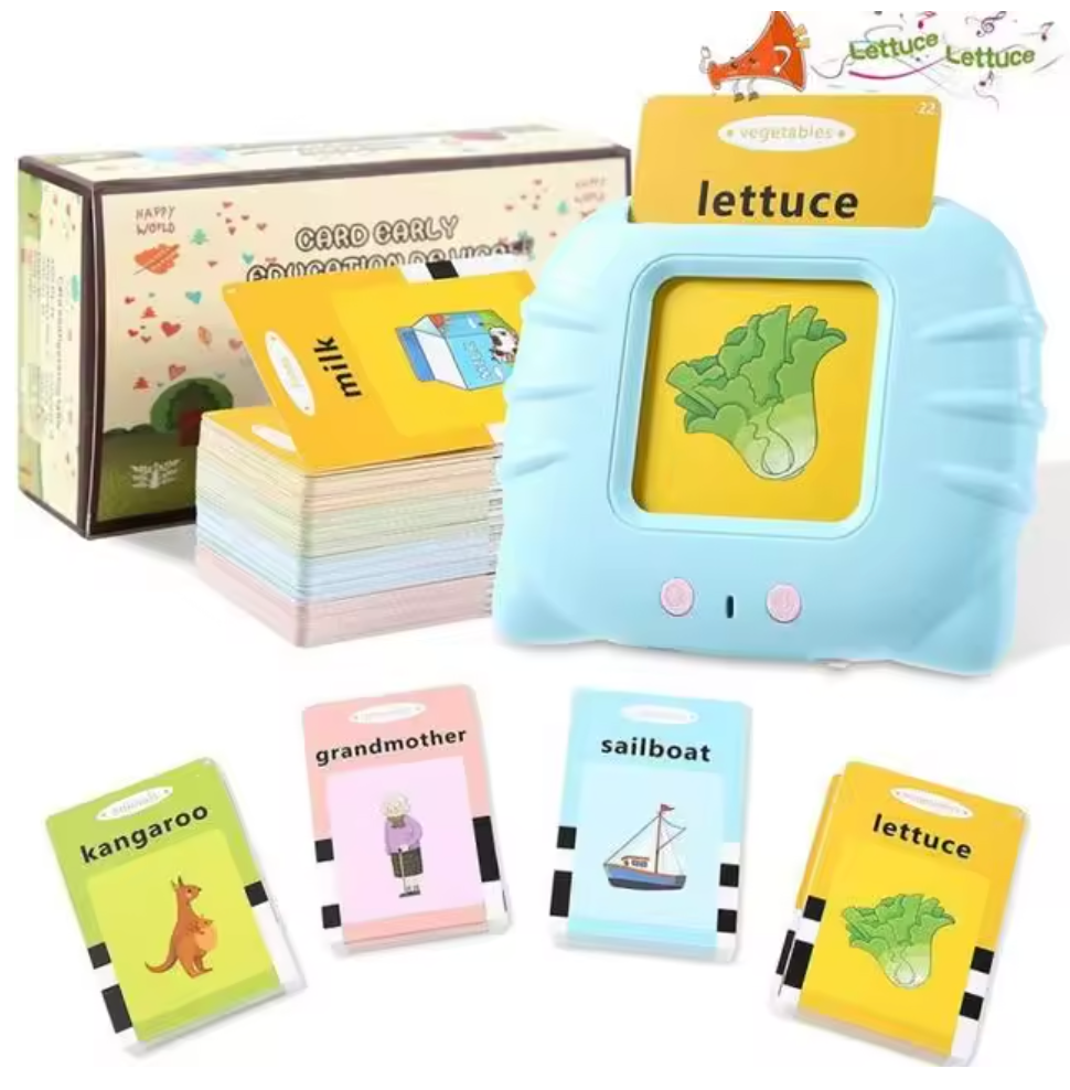 INTERACTIVE USB AUDIO GAME LEARNING WORDS - 110 EDUCATIONAL TALKING CARDS