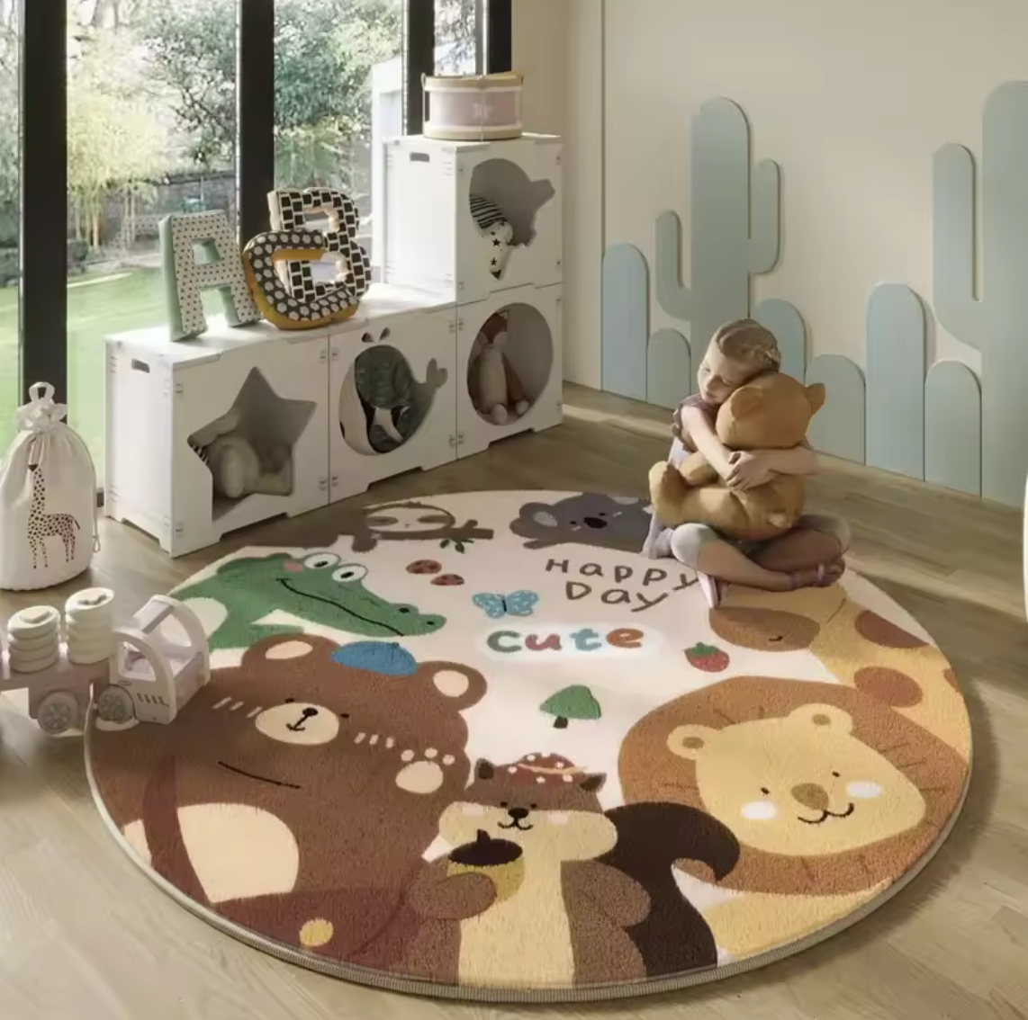 ACTIVITY AND PLAY MAT - ROUND OR LONG ANIMAL PATTERN