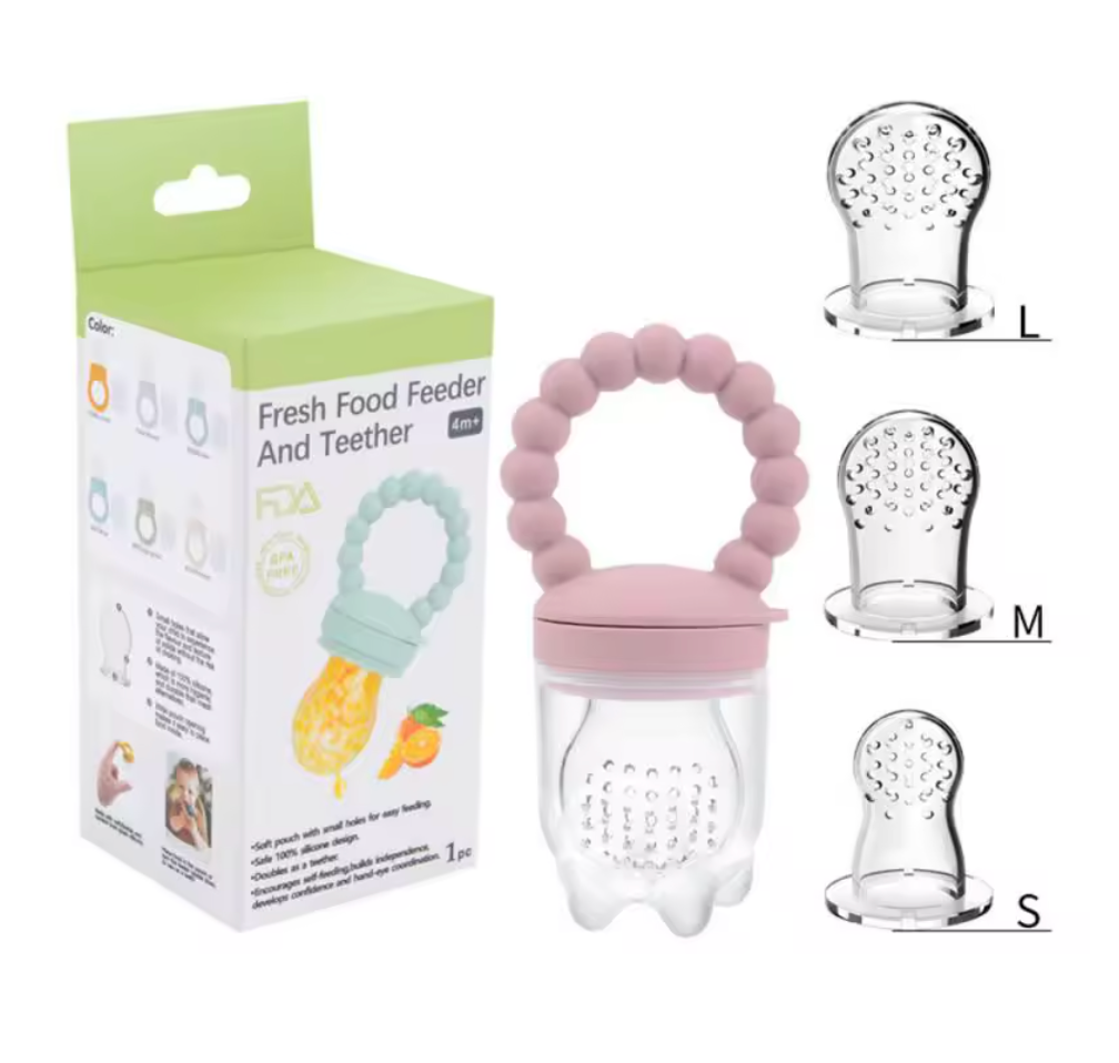 TÉTINE GRIGNOTEUSE DIVERSIFICATION ALIMENTAIRE + 3 EMBOUTS