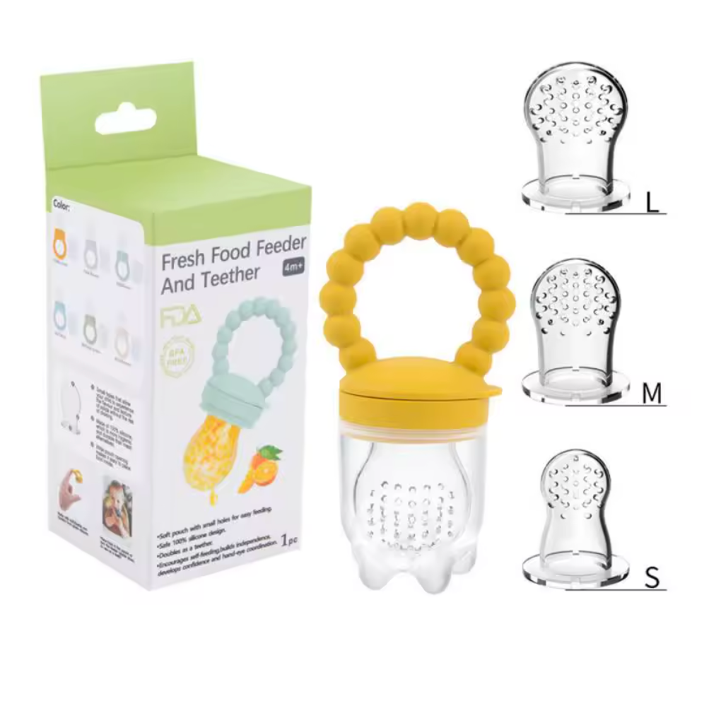TÉTINE GRIGNOTEUSE DIVERSIFICATION ALIMENTAIRE + 3 EMBOUTS
