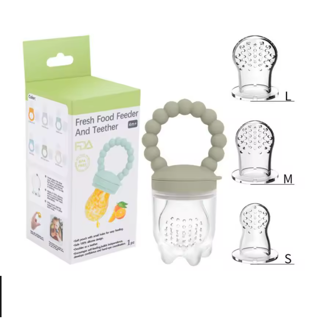 TÉTINE GRIGNOTEUSE DIVERSIFICATION ALIMENTAIRE + 3 EMBOUTS