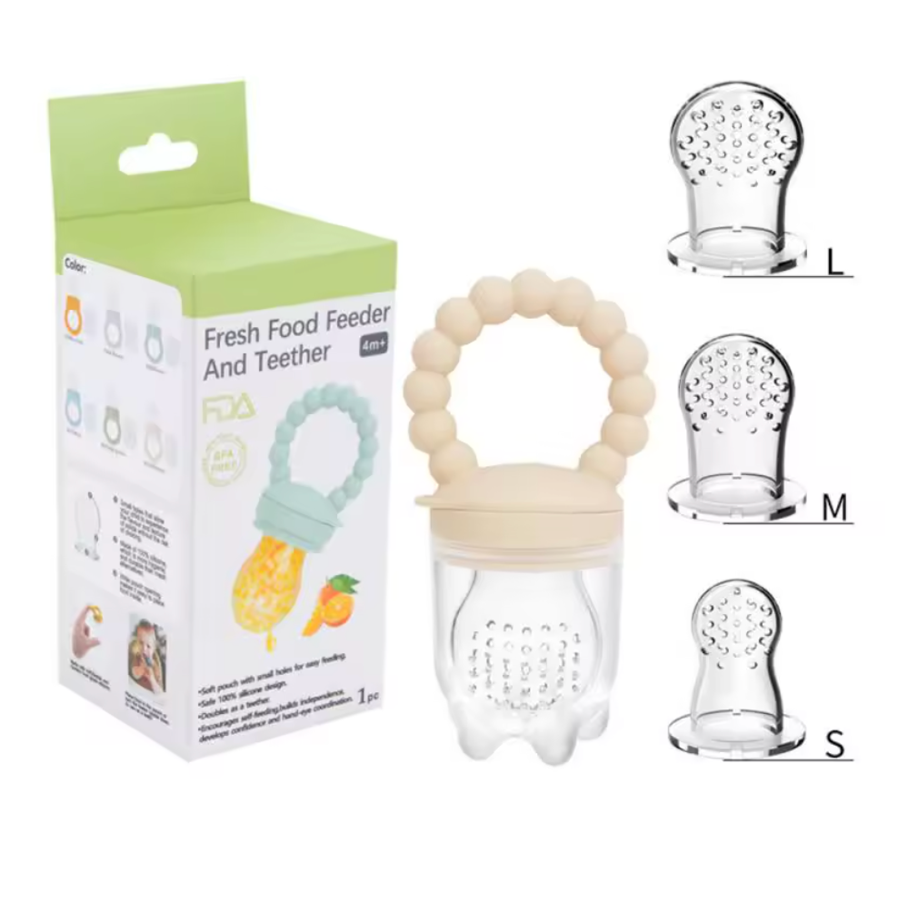 TÉTINE GRIGNOTEUSE DIVERSIFICATION ALIMENTAIRE + 3 EMBOUTS
