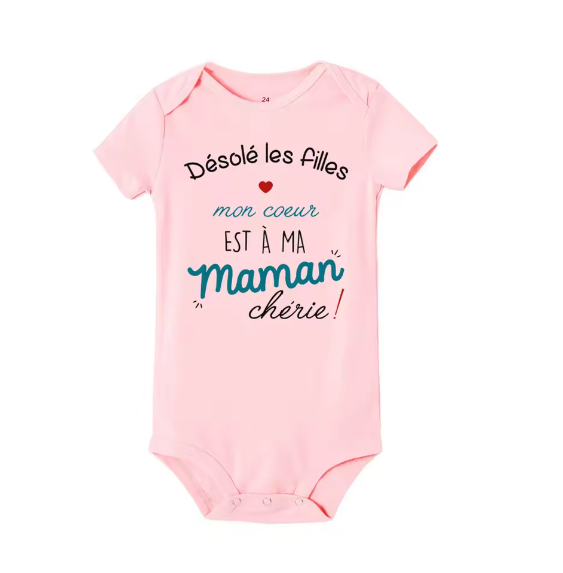 BODY BÉBÉ "MON COEUR EST À MAMAN/PAPA"