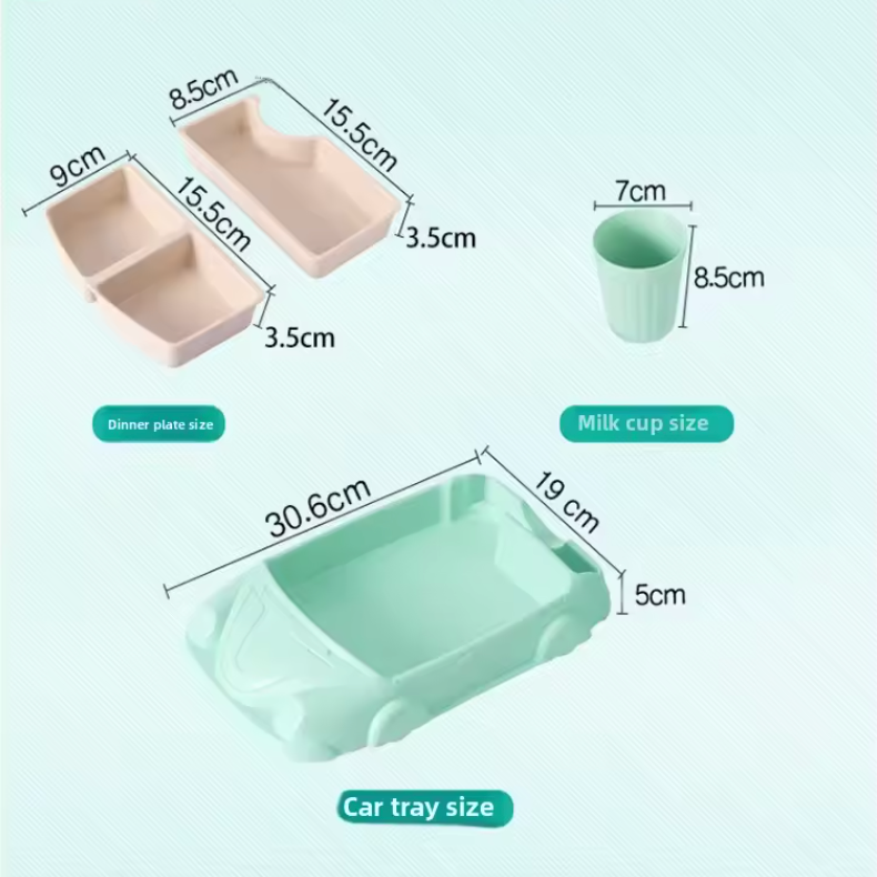 SET REPAS LUDIQUE ENFANT - ASSIETTE + COUVERTS SANS BPA