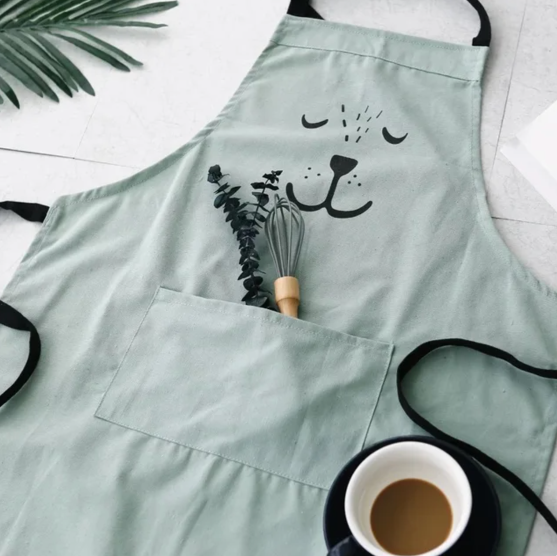 CHILDREN’S ANIMAL COTTON/LINEN KITCHEN APRON