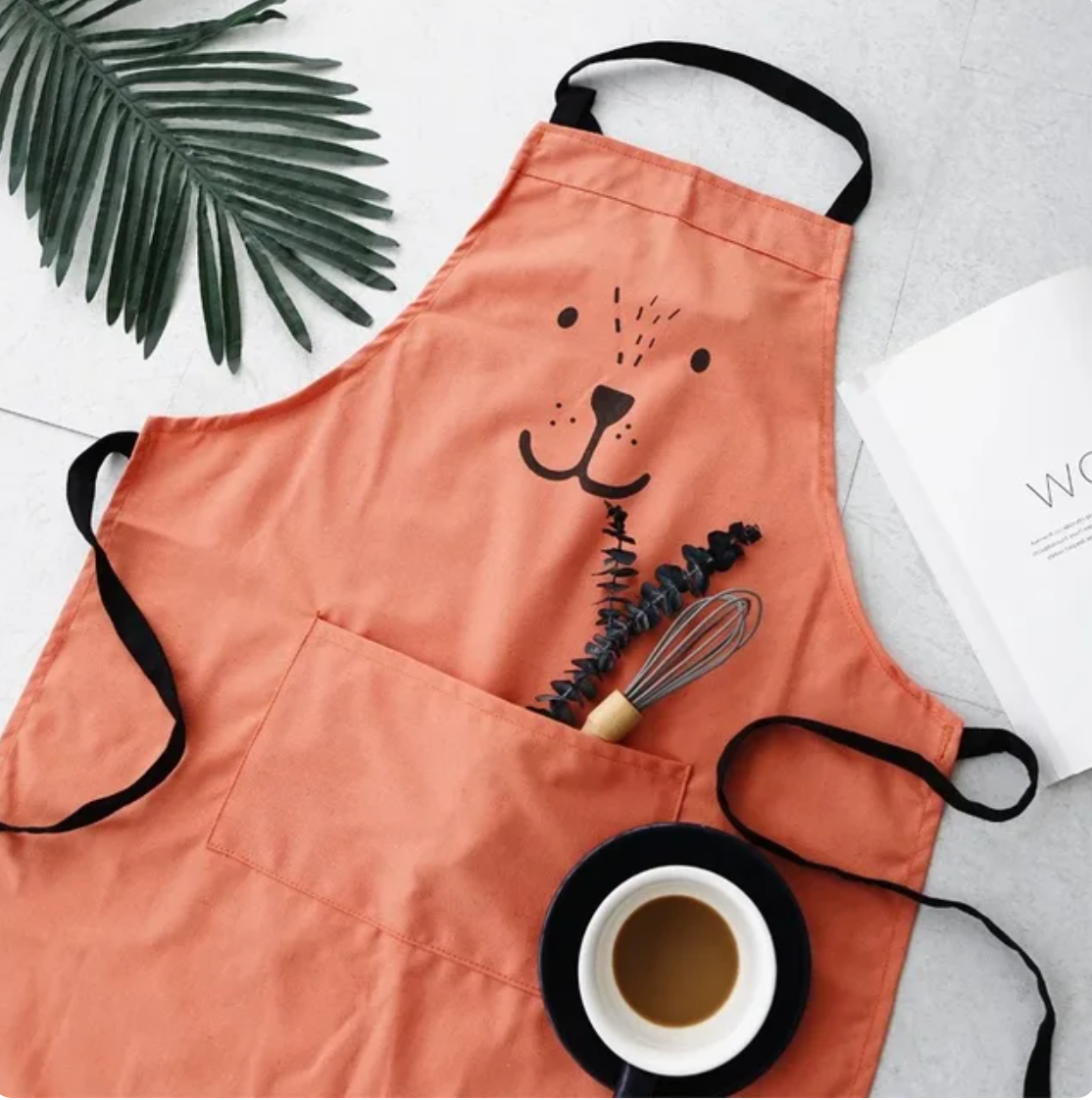 CHILDREN’S ANIMAL COTTON/LINEN KITCHEN APRON