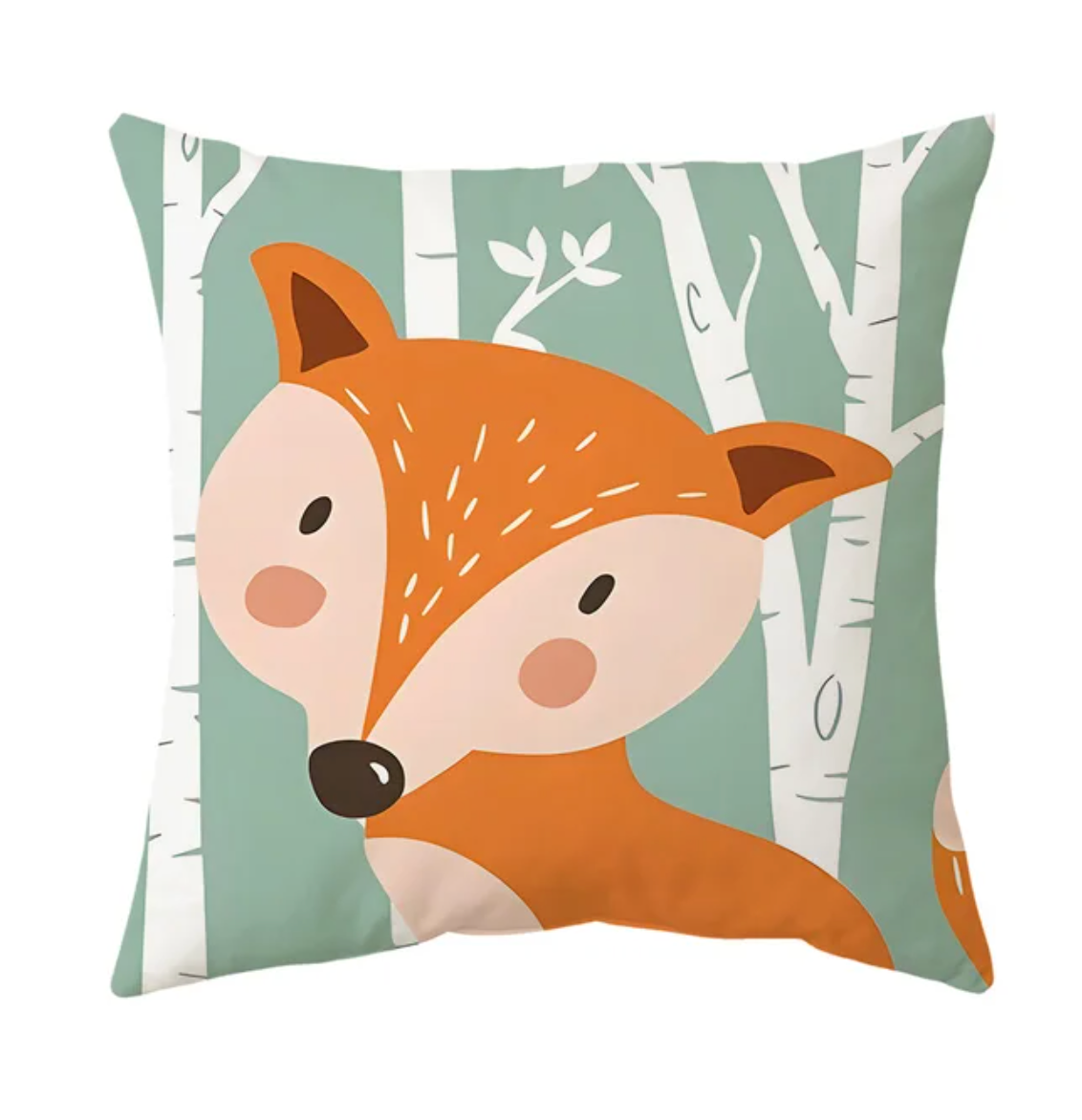 HOUSSE COUSSIN ANIMAUX COTON/LIN LAVÉ