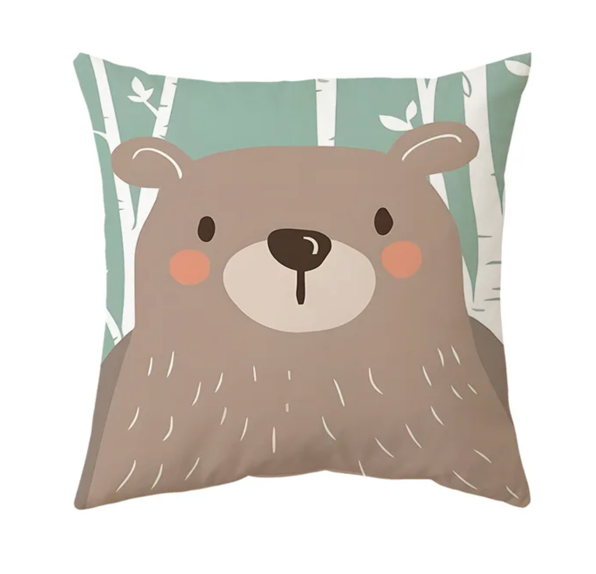 HOUSSE COUSSIN ANIMAUX COTON/LIN LAVÉ