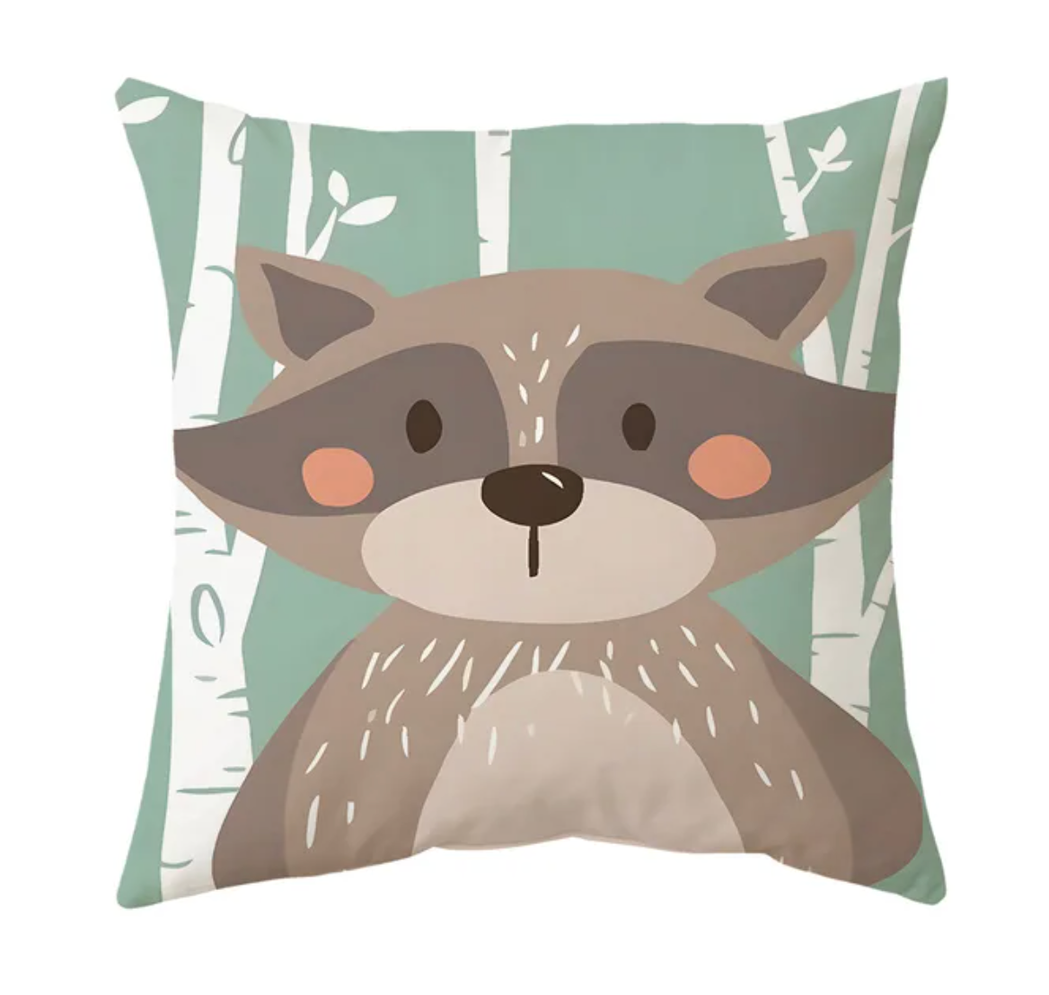 HOUSSE COUSSIN ANIMAUX COTON/LIN LAVÉ