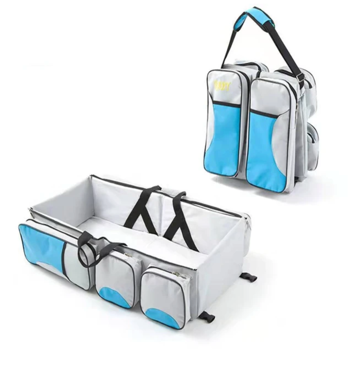 3 IN 1 BABY BAG: TRAVEL COT + CHANGING TABLE
