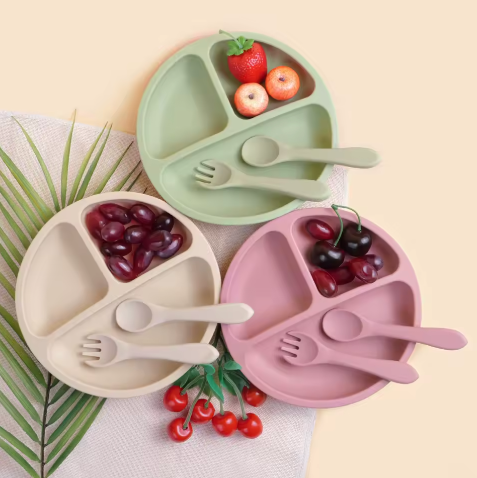 ANTI-SLIP SILICONE BABY PLATE