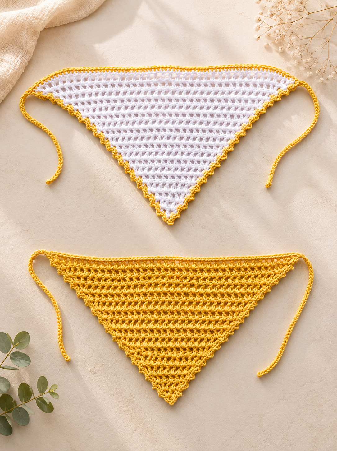 DUO BANDANA CROCHET MÈRE/FILLE FAIT MAIN