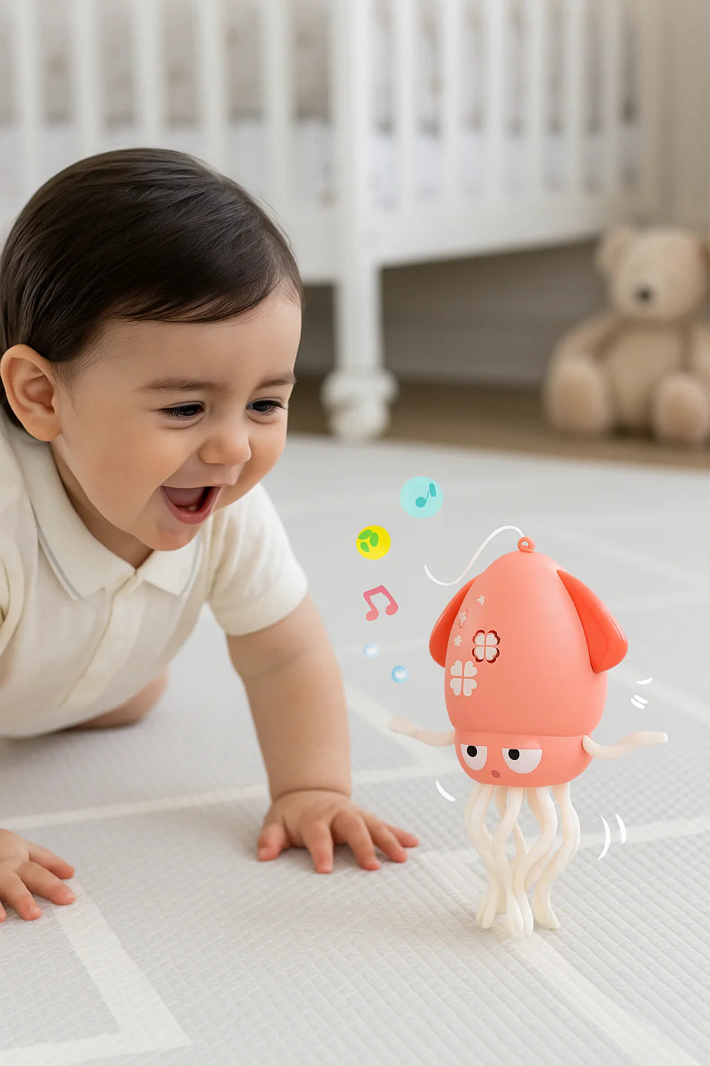 POULPE DANSANT INTERACTIF - JEU ÉVEIL BÉBÉ