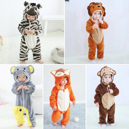 COTTON ANIMAL PAJAMA JUMPSUIT