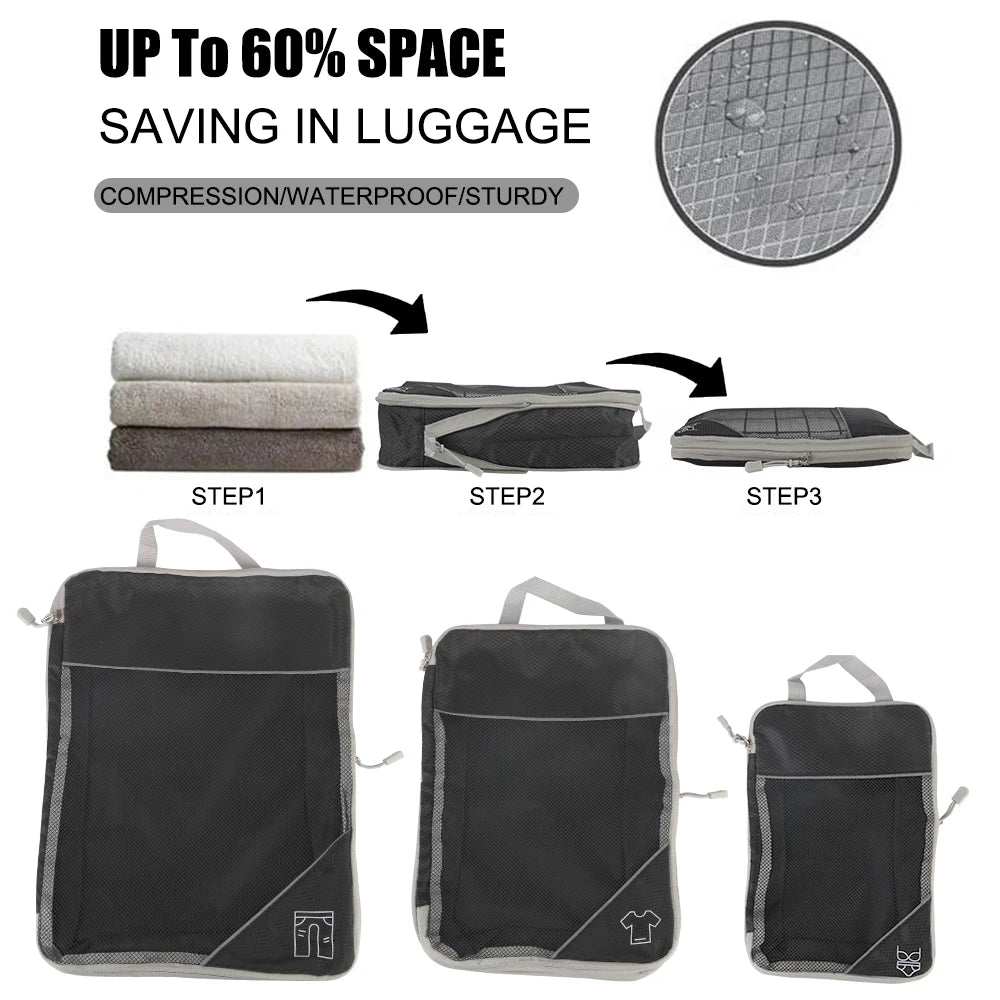 SETx6 ORGANISATEURS BAGAGE AVEC LOGO