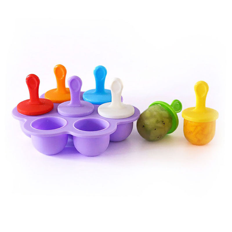 LOT DE 7 MOULES À SUCETTES GLACÉES POUR BÉBÉ