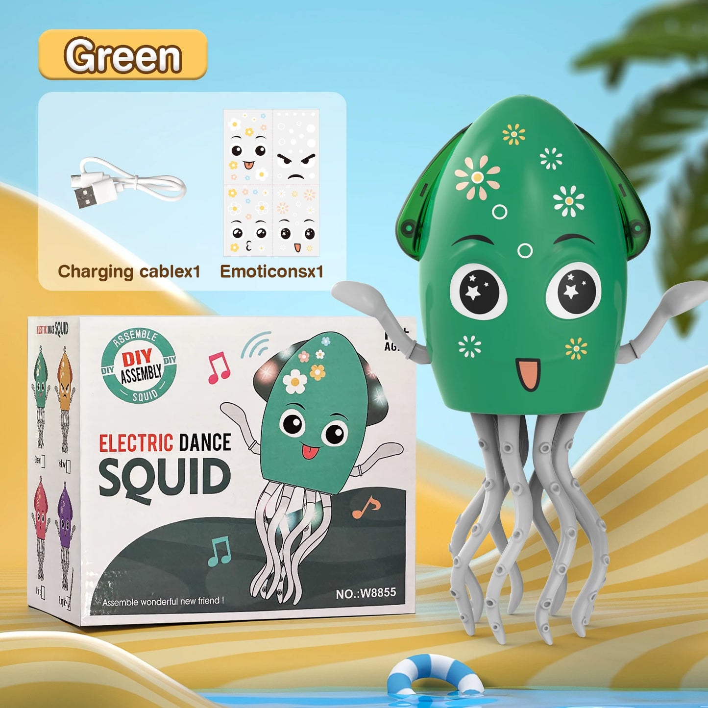 POULPE DANSANT INTERACTIF - JEU ÉVEIL BÉBÉ