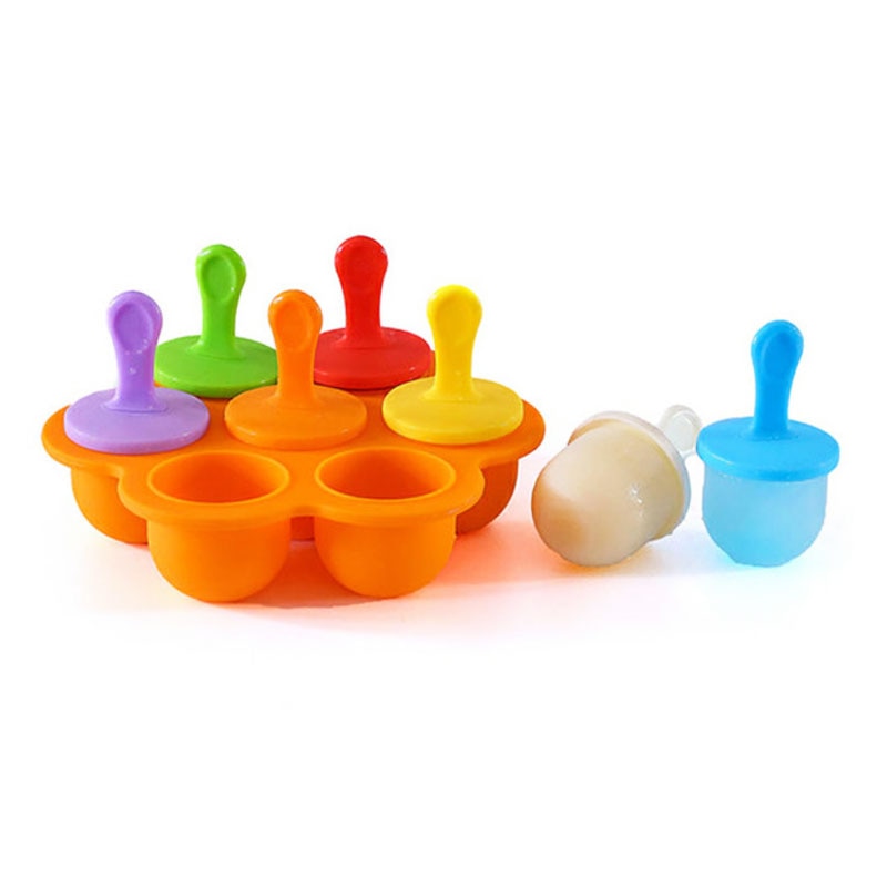 LOT DE 7 MOULES À SUCETTES GLACÉES POUR BÉBÉ
