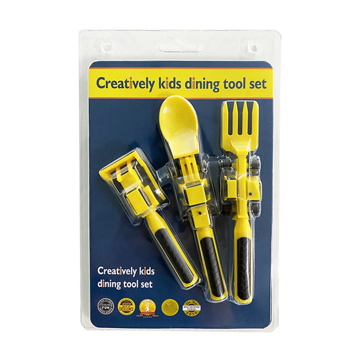 ENSEMBLE REPAS ASSIETTE + COUVERTS CHANTIER ENFANT