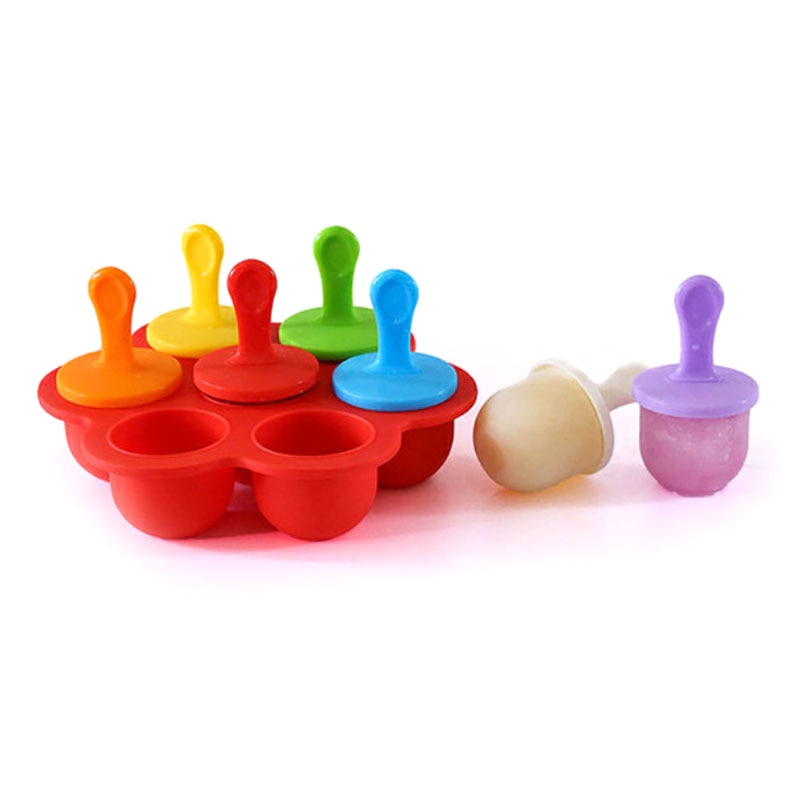 LOT DE 7 MOULES À SUCETTES GLACÉES POUR BÉBÉ