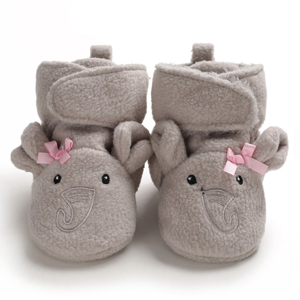 BABY PLUSH ANIMAL SLIPPERS