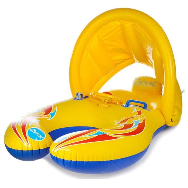DUO BUOY - PARENT CHILD - ANTI-UV UMBRELLA + INTEGRATED TOY