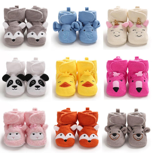 BABY PLUSH ANIMAL SLIPPERS