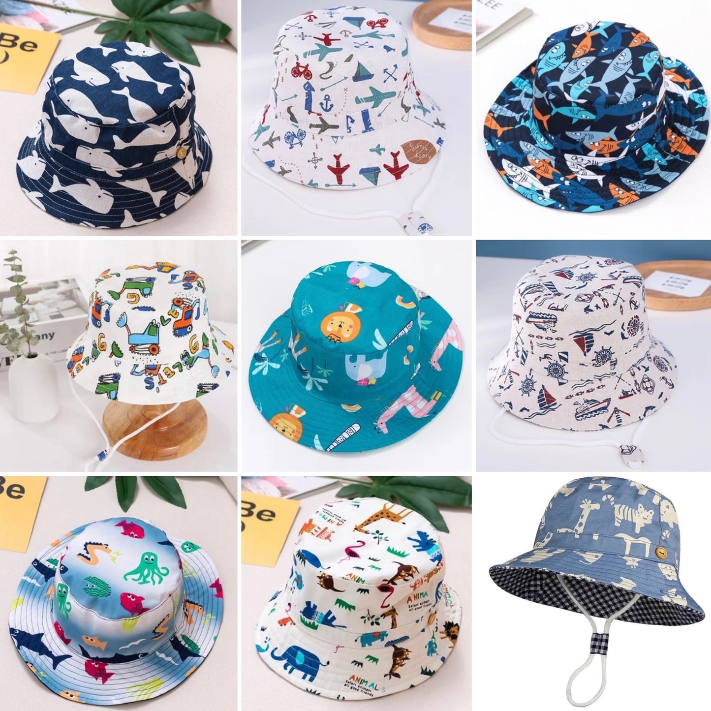 PATTERNED COTTON BOB HAT - BABY/CHILDREN