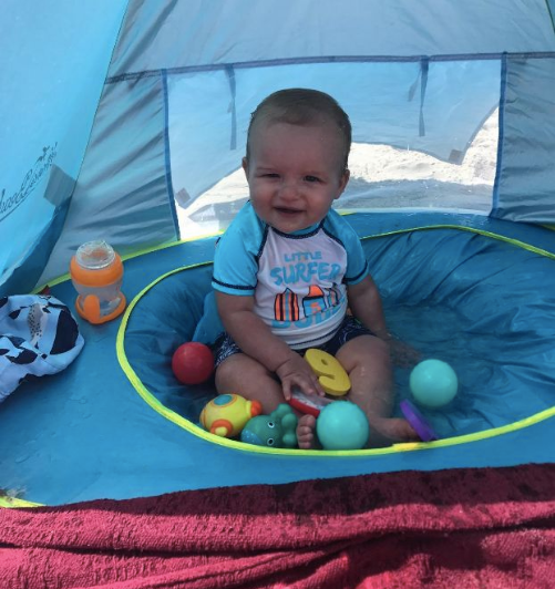 TENTE DE PLAGE ANTI UV À PISCINE INTÉGRÉE