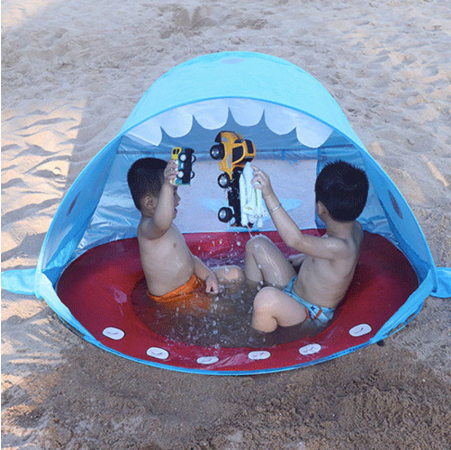 TENTE DE PLAGE ANTI UV À PISCINE INTÉGRÉE
