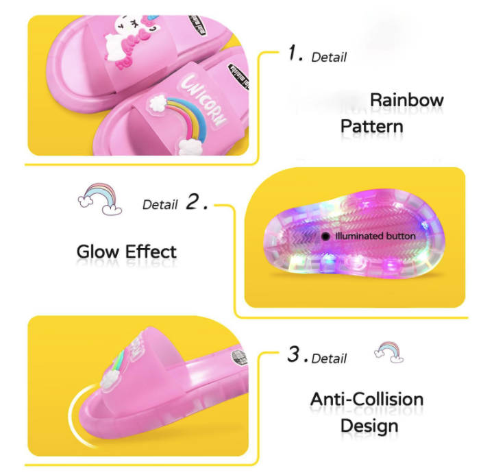 SANDALES TONGS LICORNE LUMINEUSE ENFANT