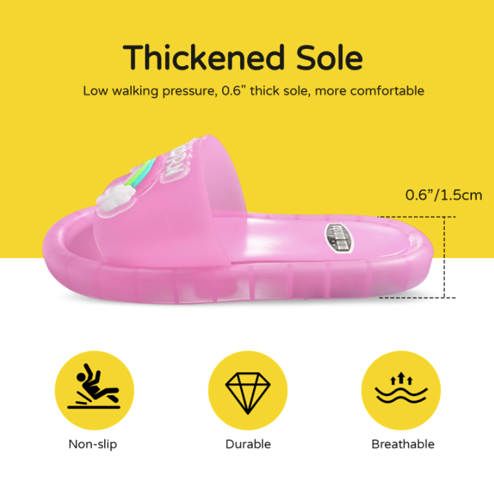 CHILDREN’S LIGHT-UP UNICORN FLIP-FLOP SANDALS