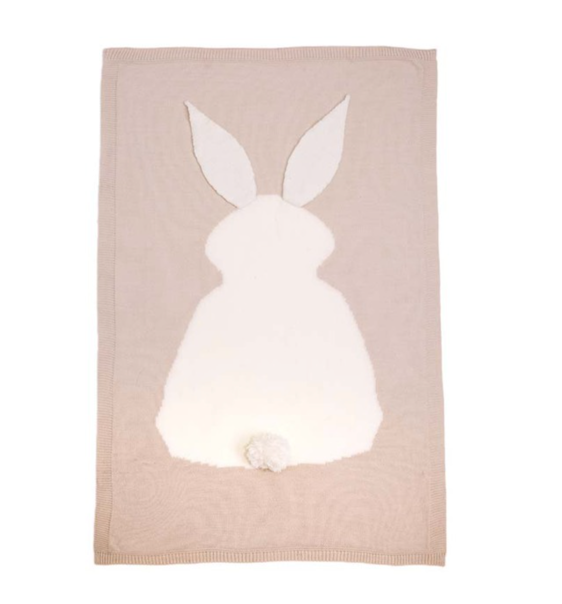 COTTON & BAMBOO KNITTED BLANKET/PLAID ANIMAL PATTERN