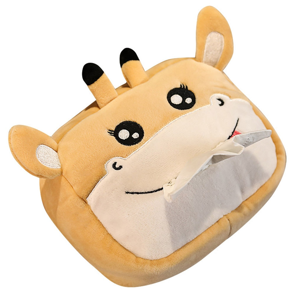 DISTRIBUTEUR MOUCHOIRS ANIMAUX ROTIN OU PELUCHE