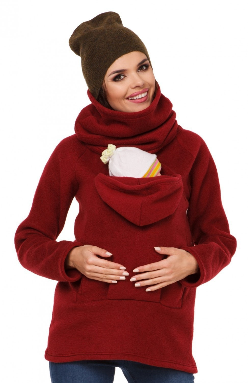JACKET/BABY CARRY KANGAROO SWEATER