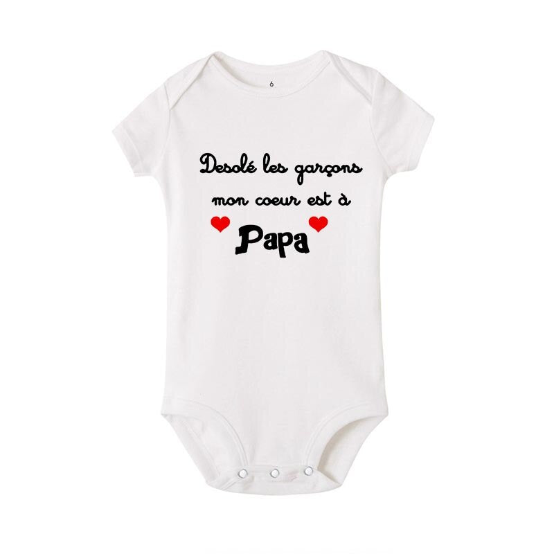 BODY BÉBÉ "MON COEUR EST À MAMAN/PAPA"