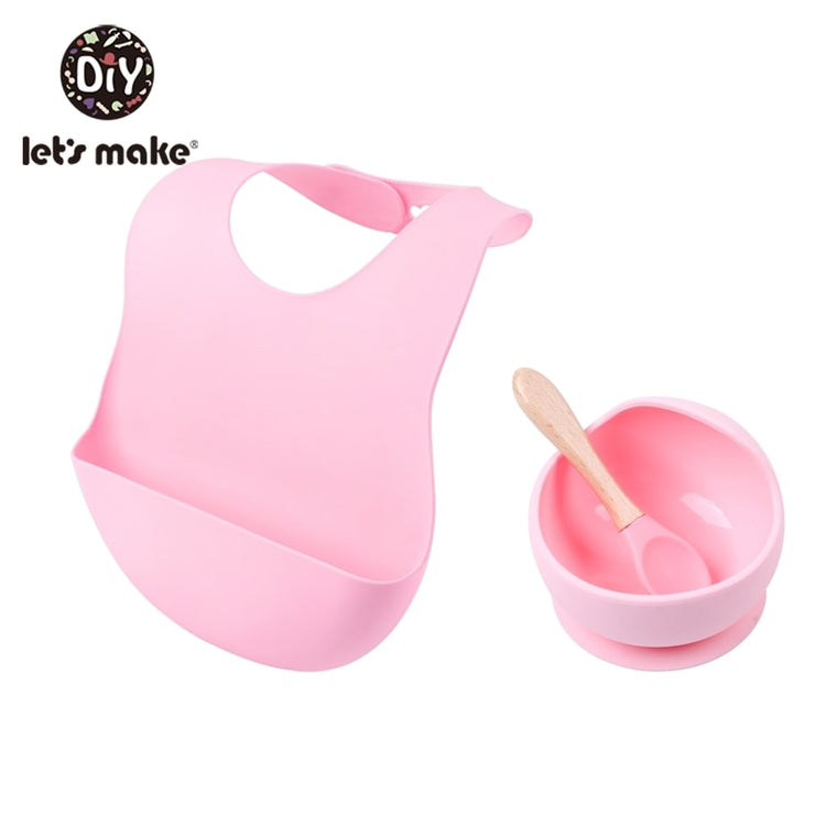 SET REPAS BÉBÉ SILICONE INCASSABLE