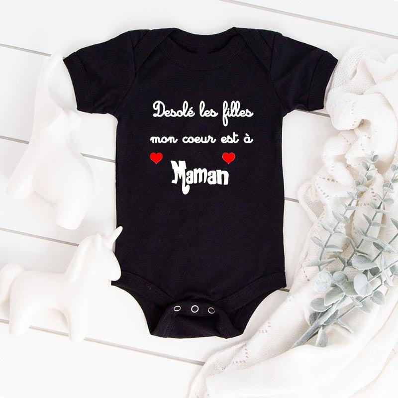 BODY BÉBÉ "MON COEUR EST À MAMAN/PAPA"