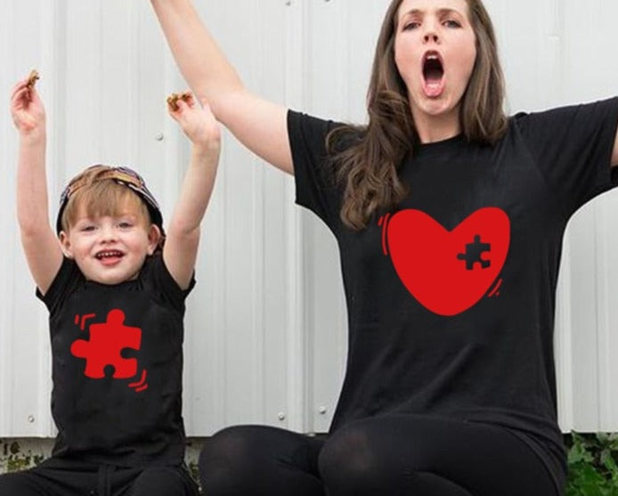 TSHIRT PUZZLE DUO PARENT ENFANT