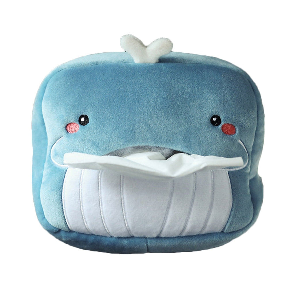 DISTRIBUTEUR MOUCHOIRS ANIMAUX ROTIN OU PELUCHE