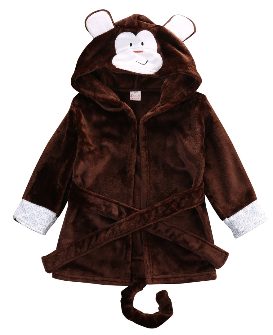 PEIGNOIR/ROBE DE CHAMBRE POLAIRE ENFANT ANIMAUX