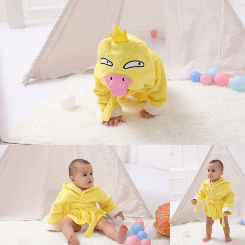PEIGNOIR BAIN BÉBÉ ANIMAUX