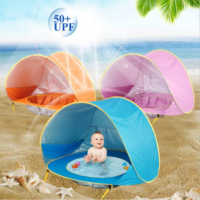 TENTE DE PLAGE ANTI UV À PISCINE INTÉGRÉE