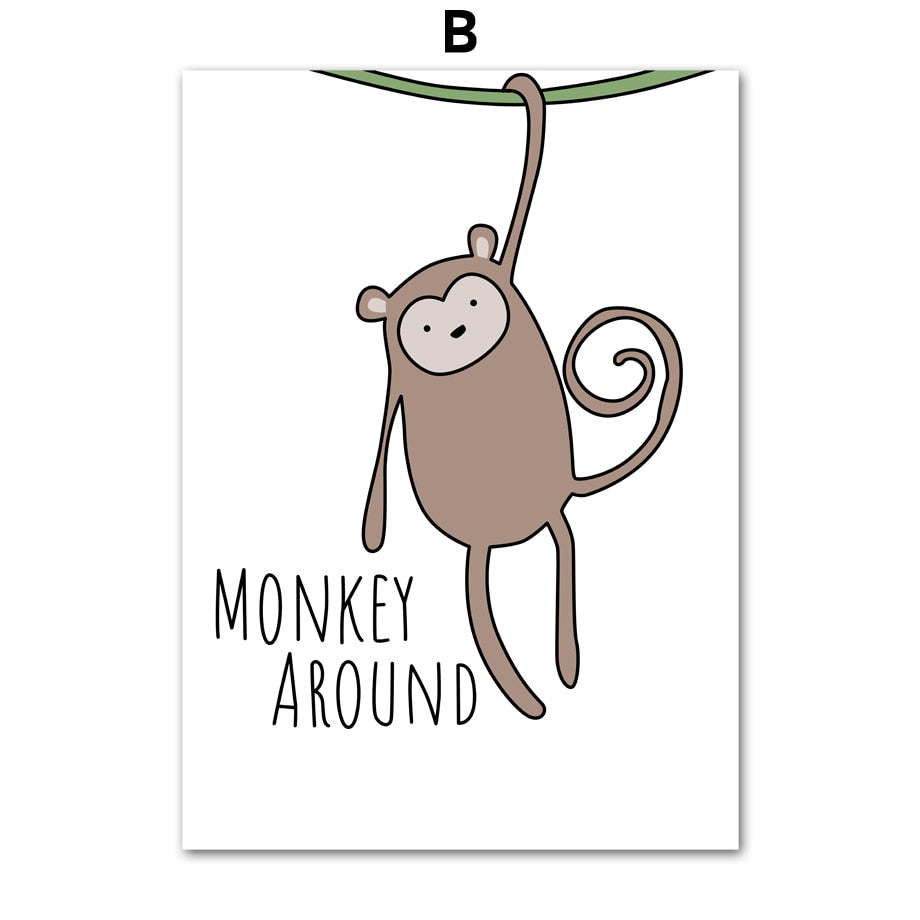 DECORATIVE CHILDREN’S ROOM ANIMAL POSTER