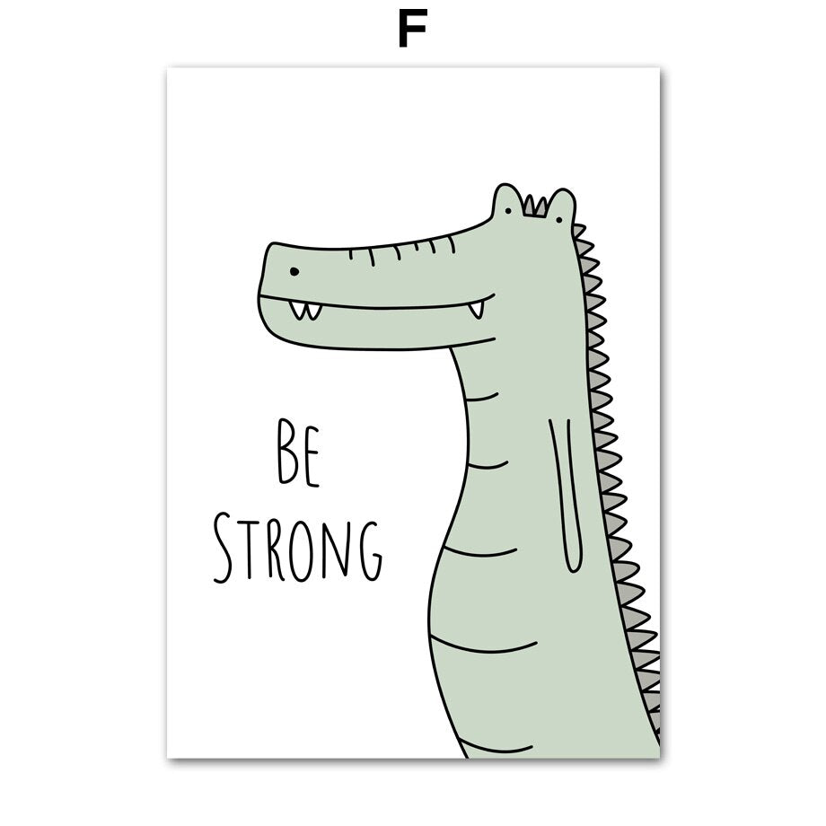 DECORATIVE CHILDREN’S ROOM ANIMAL POSTER