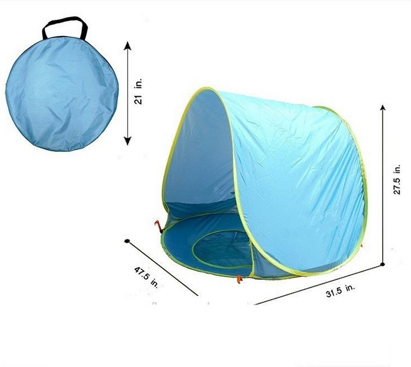 TENTE DE PLAGE ANTI UV À PISCINE INTÉGRÉE