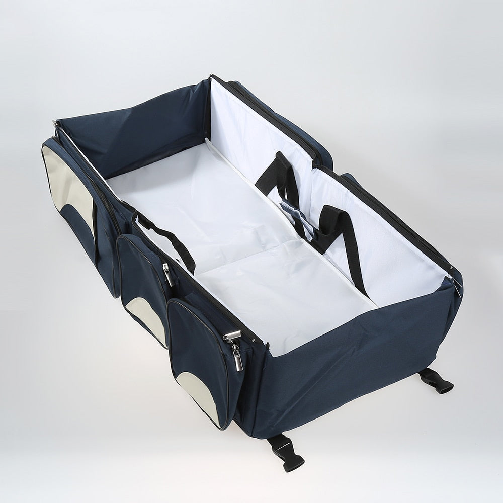 3 IN 1 BABY BAG: TRAVEL COT + CHANGING TABLE
